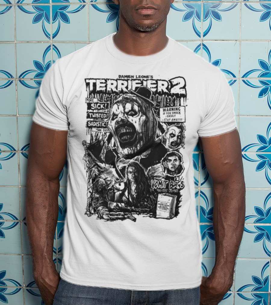 Terrifier 2 More Than Ever Art The Clown Horror Movie Graphic T-Shirt