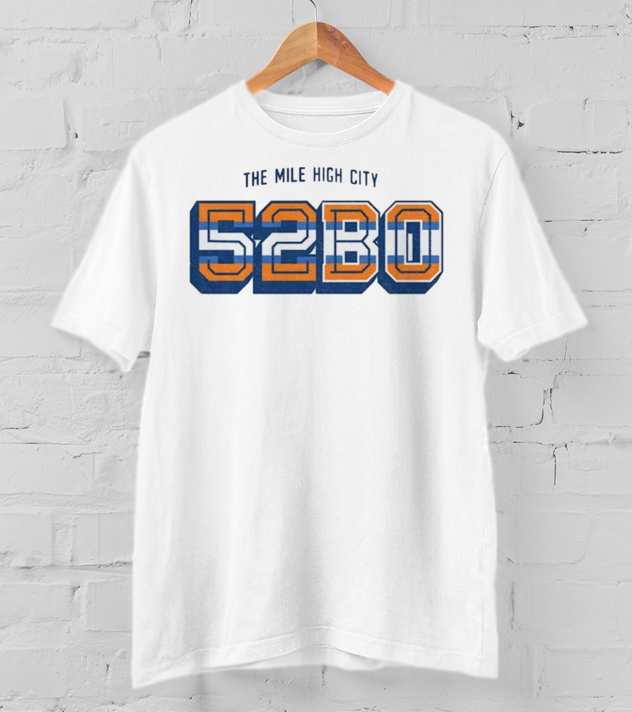 The Mile High City 5280 DNVR Retro Sports Style T-Shirt