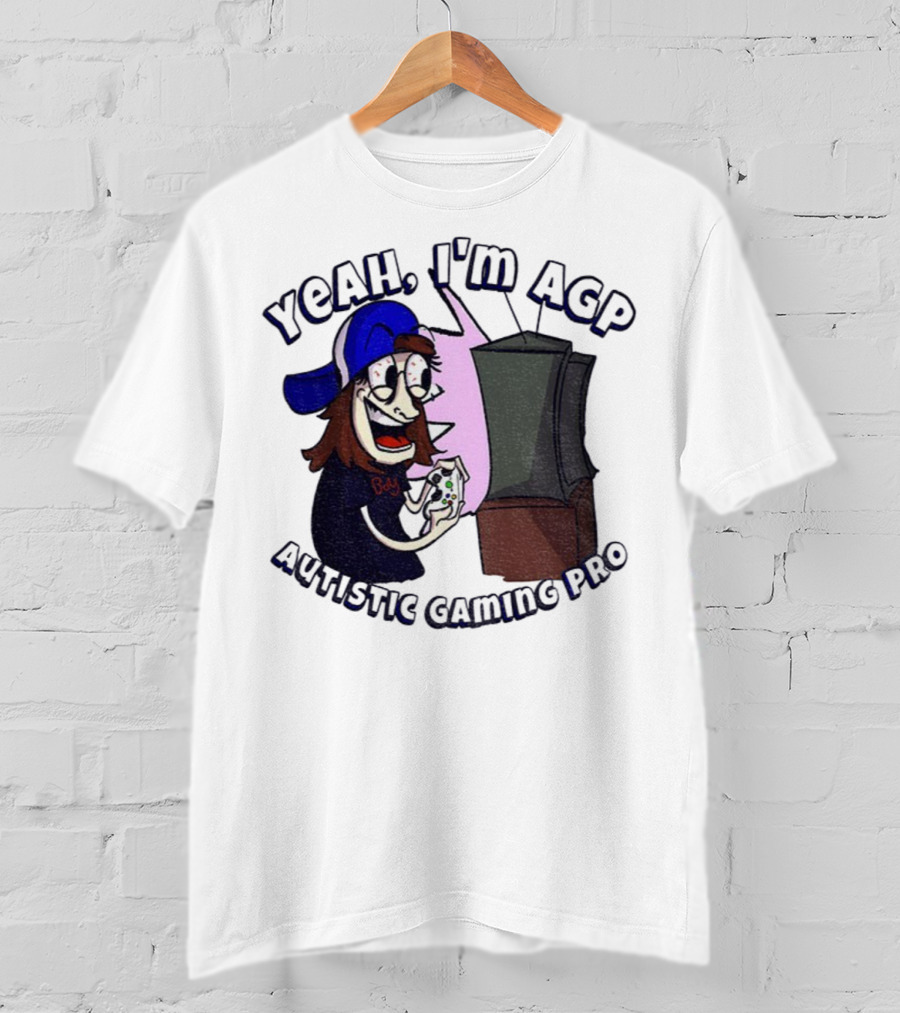 Yeah I’m AGP Autistic Gaming Pro Controller Cartoon T-Shirt