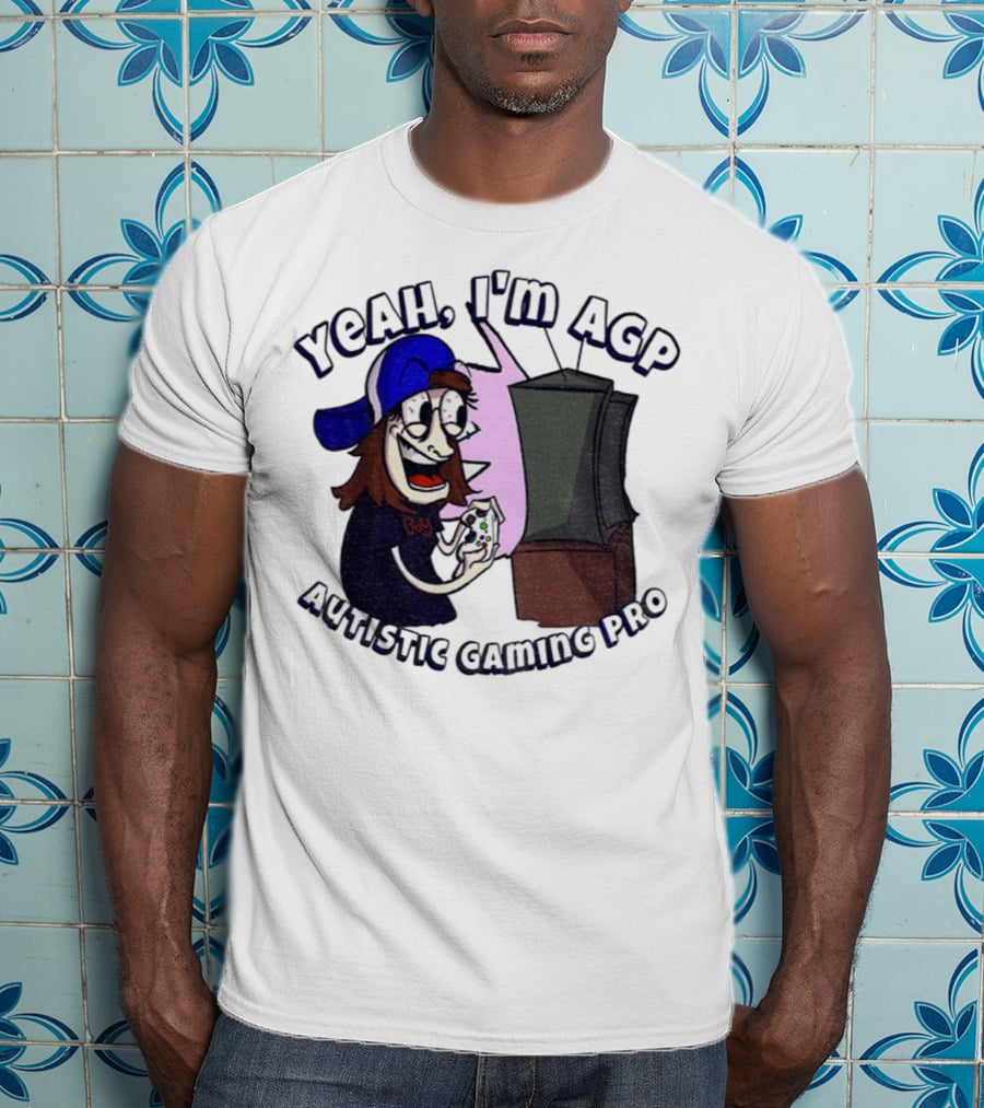 Yeah I’m AGP Autistic Gaming Pro Controller Cartoon T-Shirt