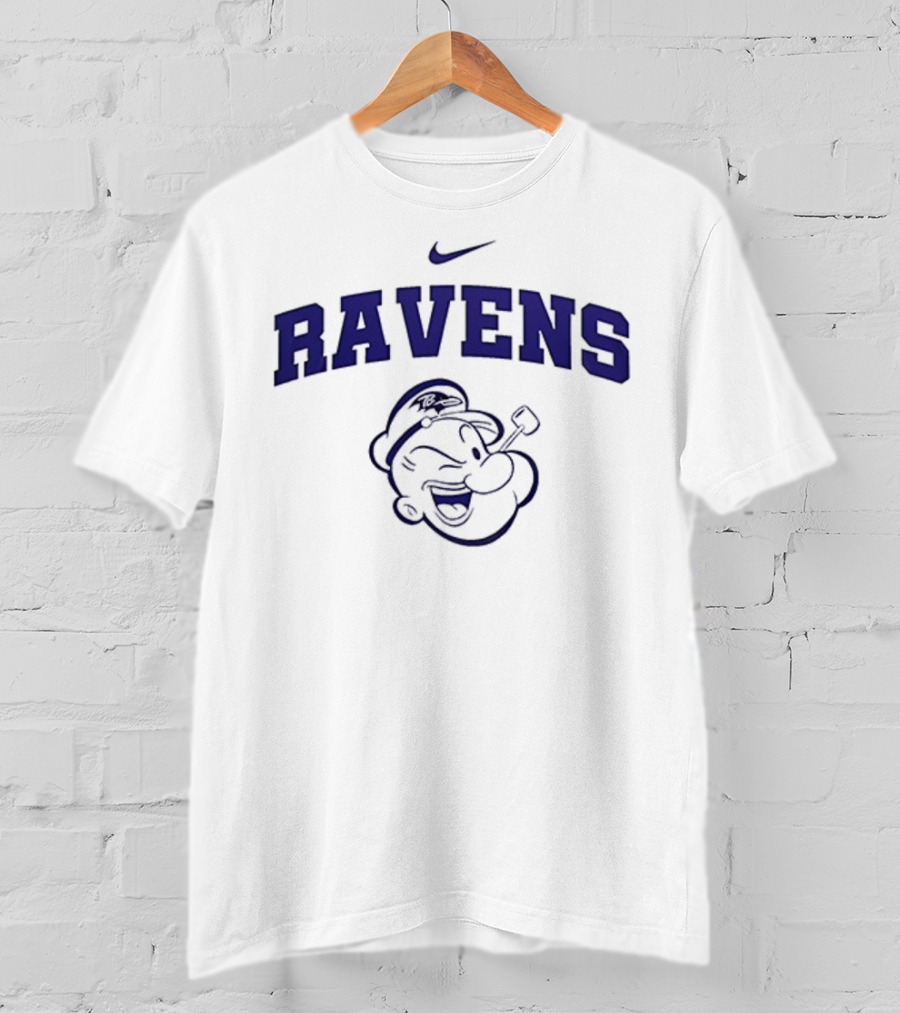 Baltimore Ravens X Popeye I Yam What I Yam Nike Collaboration T-Shirt