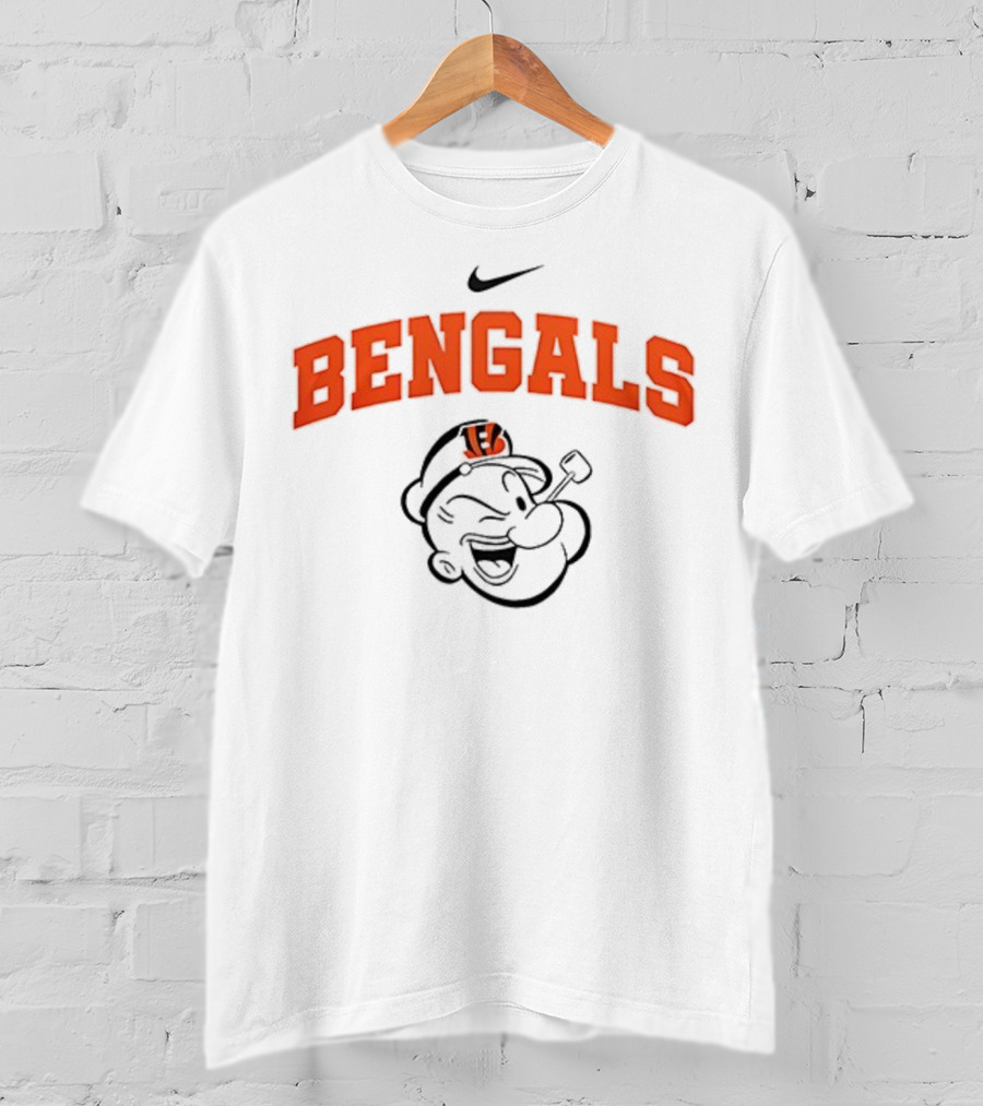Cincinnati Bengals Popeye Collaboration I Yam What I Yam Football Fan Apparel T-Shirt