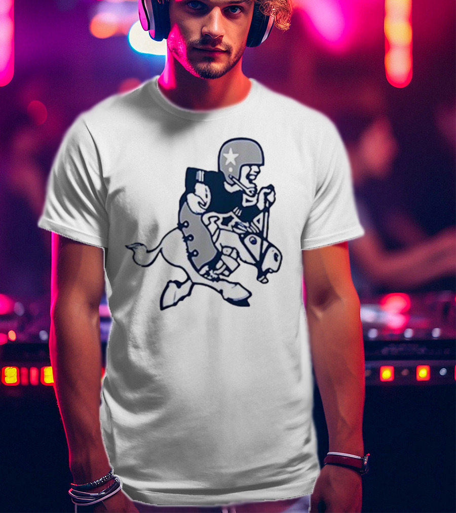 Dallas Cowboys Retro Horseback Rider With Aztec Motifs T-Shirt