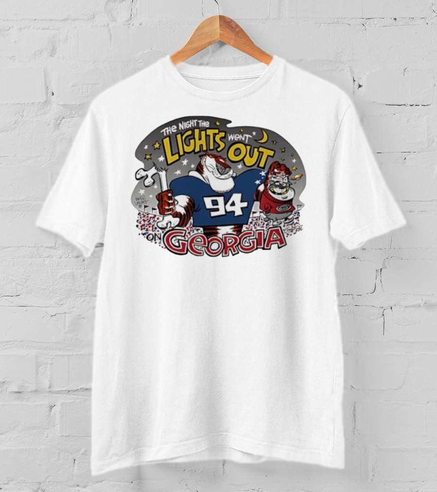 Georgia '94 The Night The Lights Went Out Football Rivalry T-Shirt