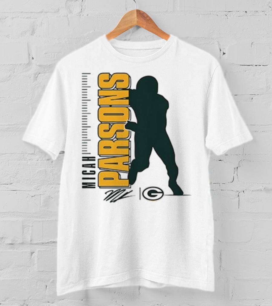 Green Bay Packers Micah Parsons Signature Silhouette T-Shirt