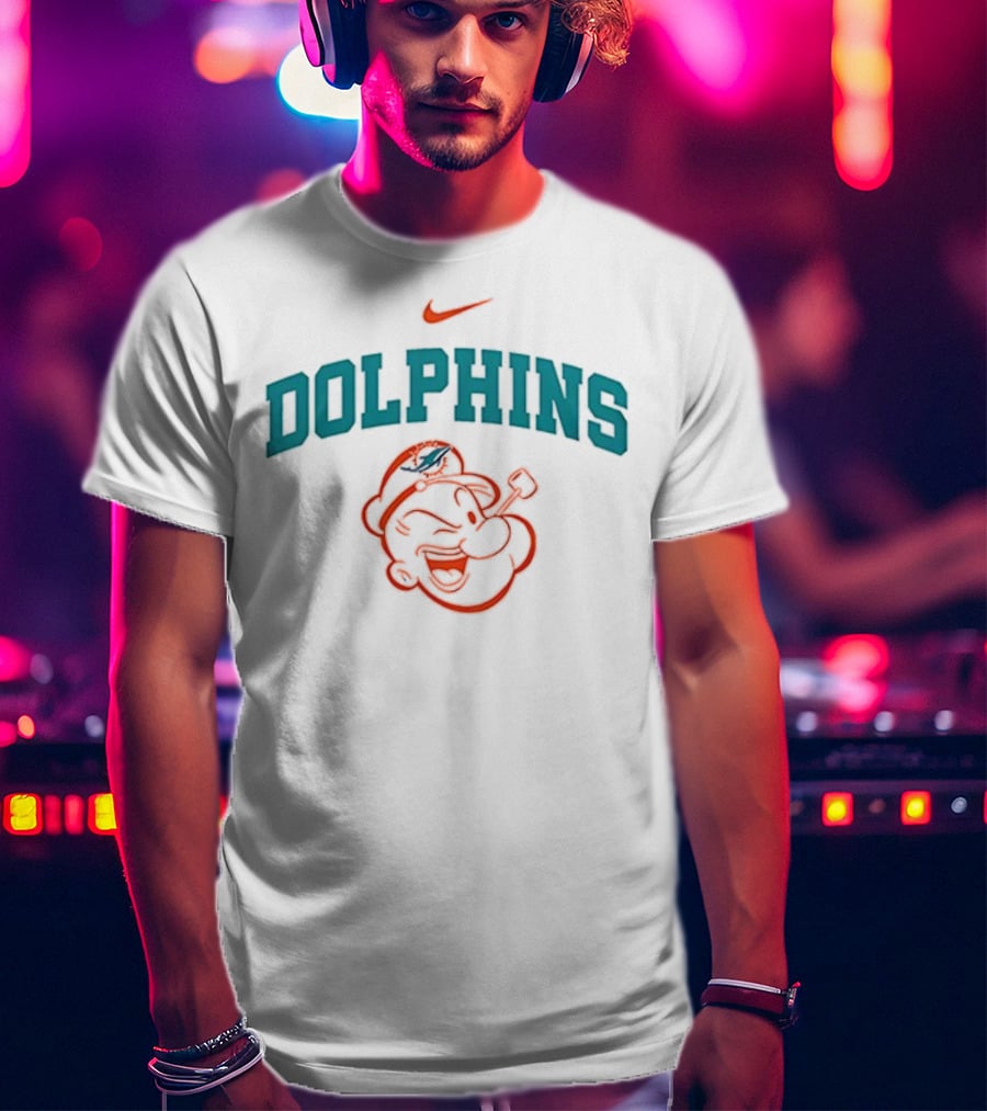 Miami Dolphins Nike X Popeye I Yam What I Yam T-Shirt