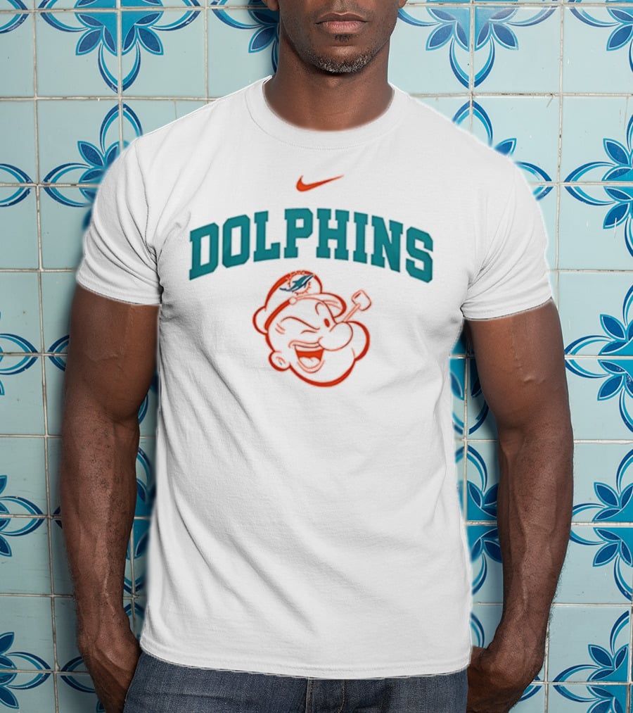 Miami Dolphins Nike X Popeye I Yam What I Yam T-Shirt