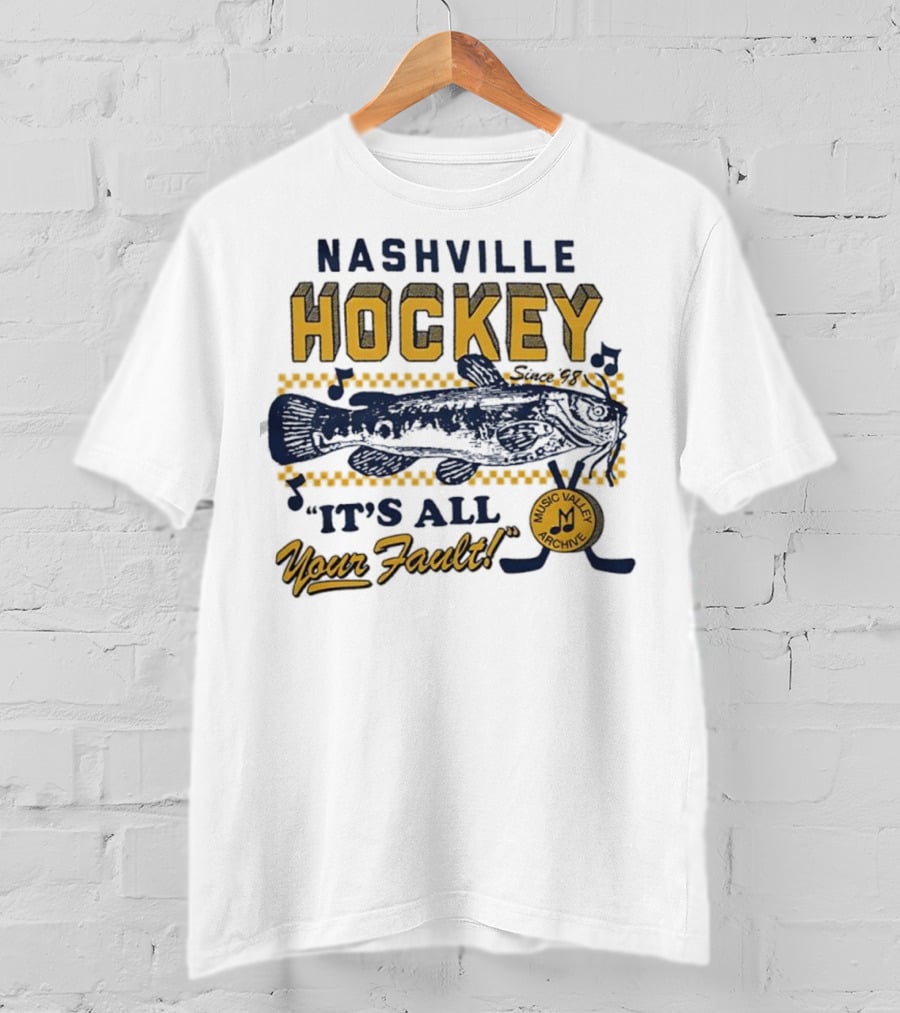 Nashville Hockey It's All Your Fault Mustard Catfish Music Valley Archive T-Shirt