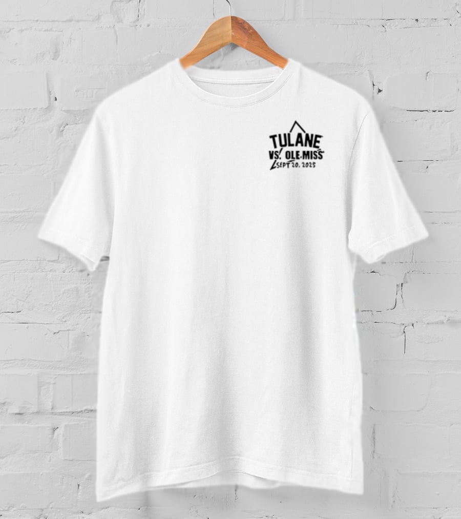 Ole Miss Rebels Vs Tulane Green Wave 2025 Star And Skull T-Shirt