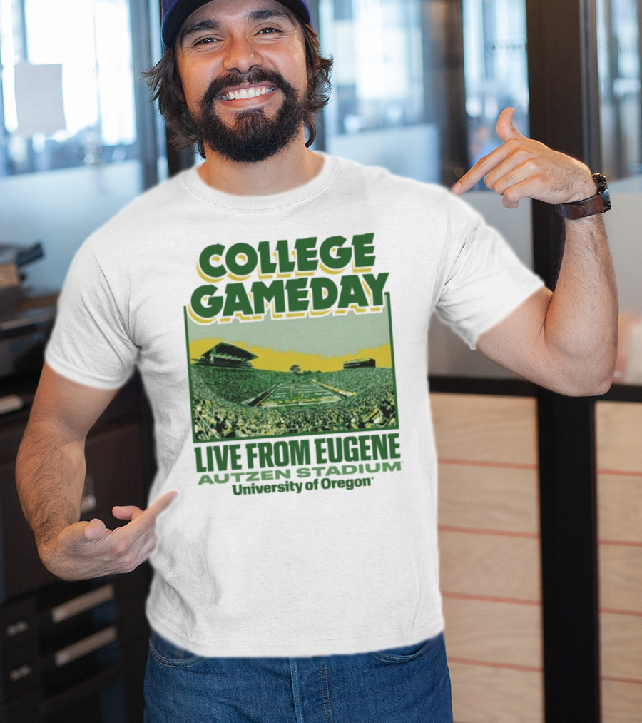 College GameDay Live From Eugene Autzen Stadium University Of Oregon T-Shirt