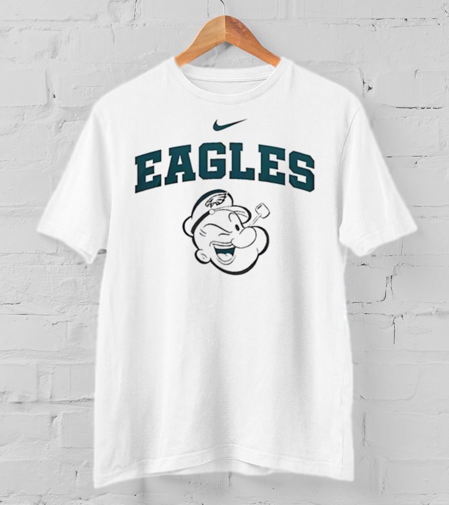 Philadelphia Eagles X Popeye I Yam What I Yam Nike Collaboration T-Shirt