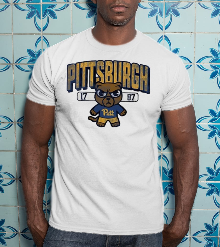 Pittsburgh Panthers 1787 Pitt Tokyodaichi Collaboration Bear T-Shirt
