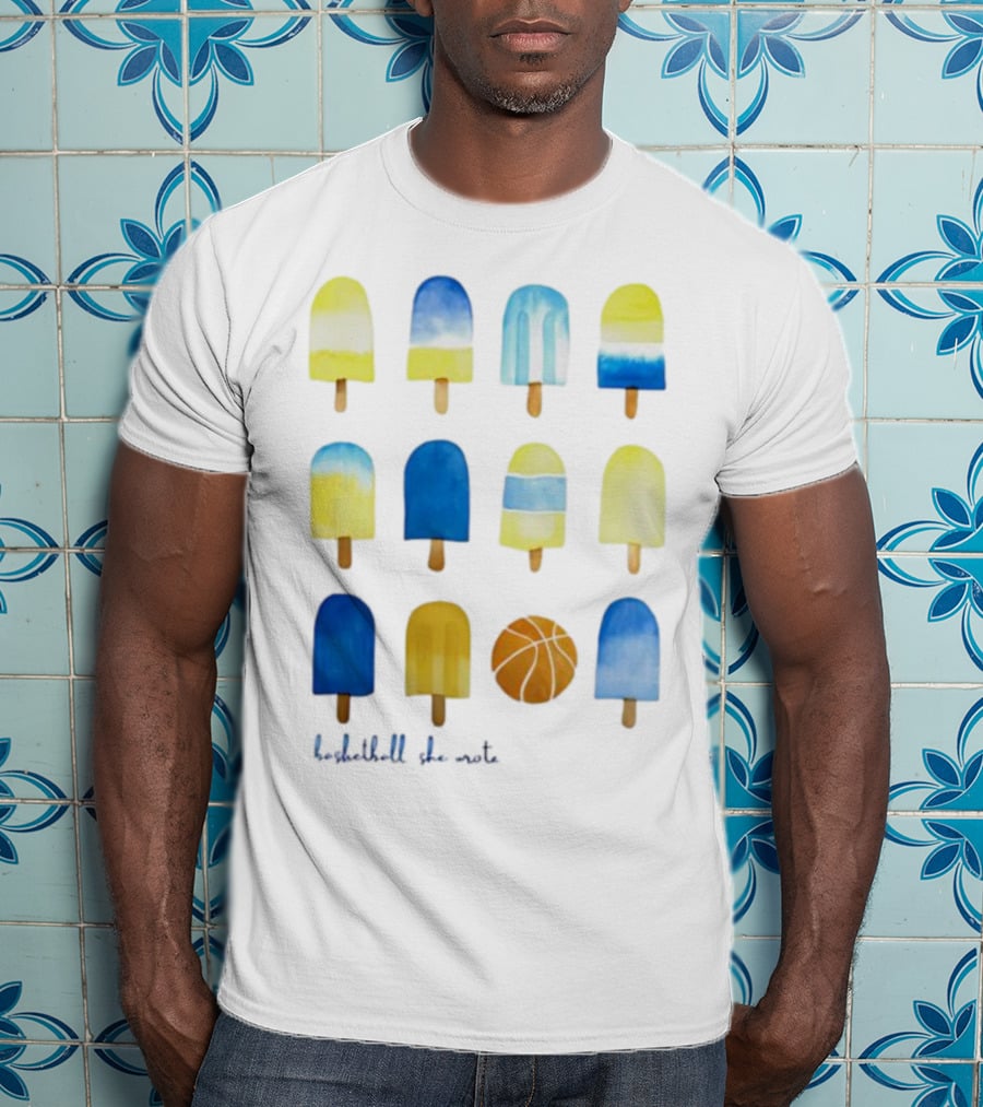 Quintessential Basketball She Wrote Ice Cream Popsicles T-Shirt