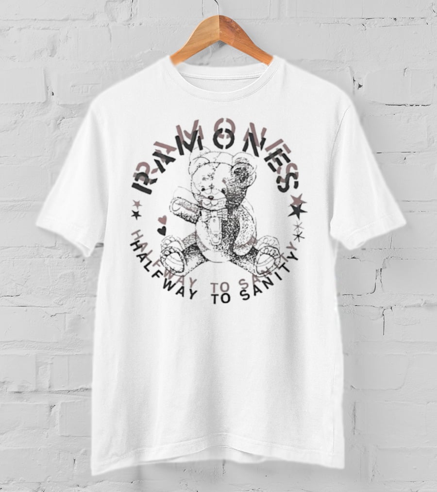 Ramones Halfway To Sanity Bear Graphic T-Shirt