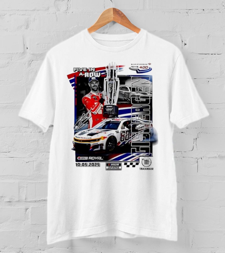Shane Van Gisbergen NASCAR Cup Series Win Five In A Row 2025 Bank Of America ROVAL 400 T-Shirt