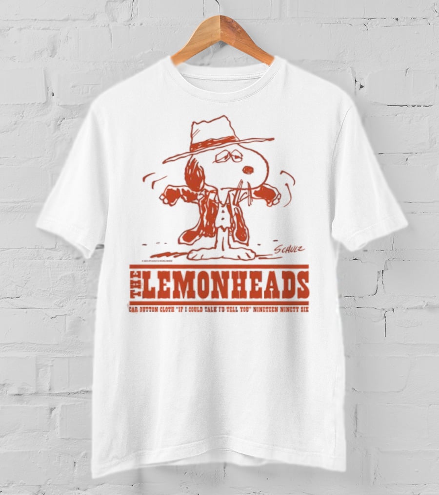 Lemonheads Car Button Cloth 1996 Album If I Could Talk I'd Tell You Snoopy T-Shirt