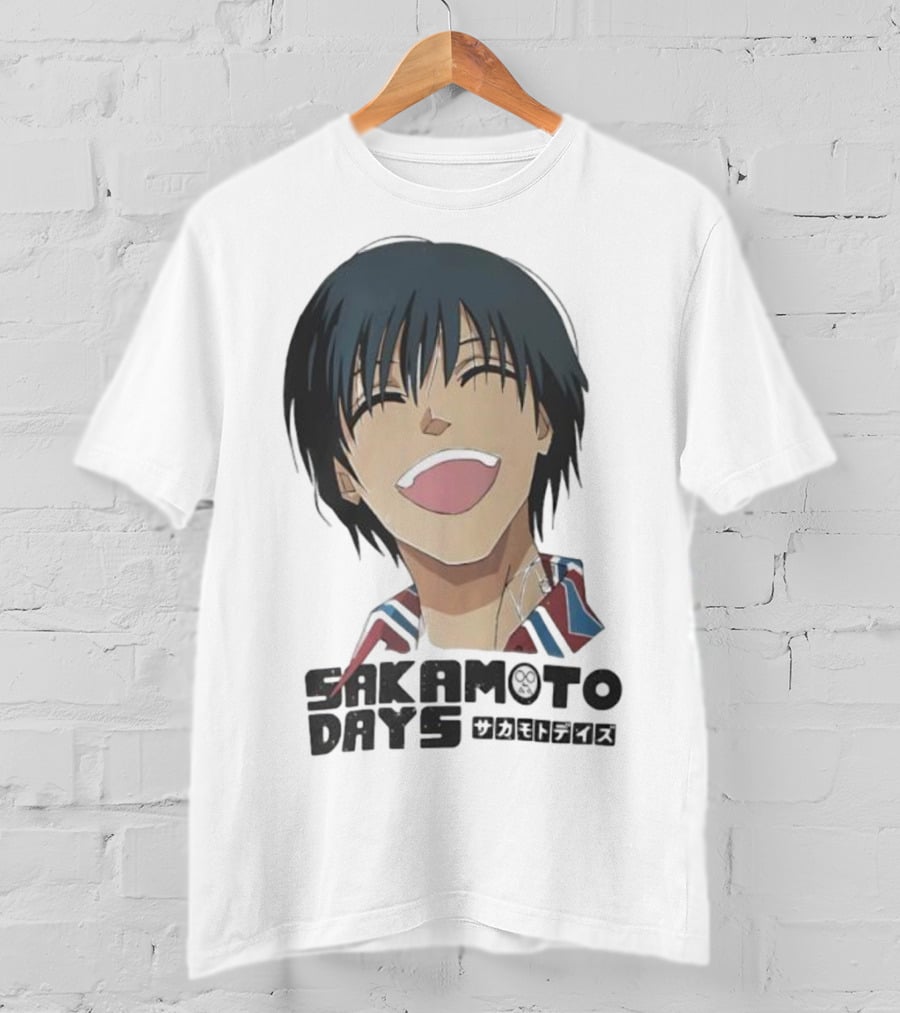 Sakamoto Days Yoichi Nagumo Anime Series Character Laughing Expression T-Shirt