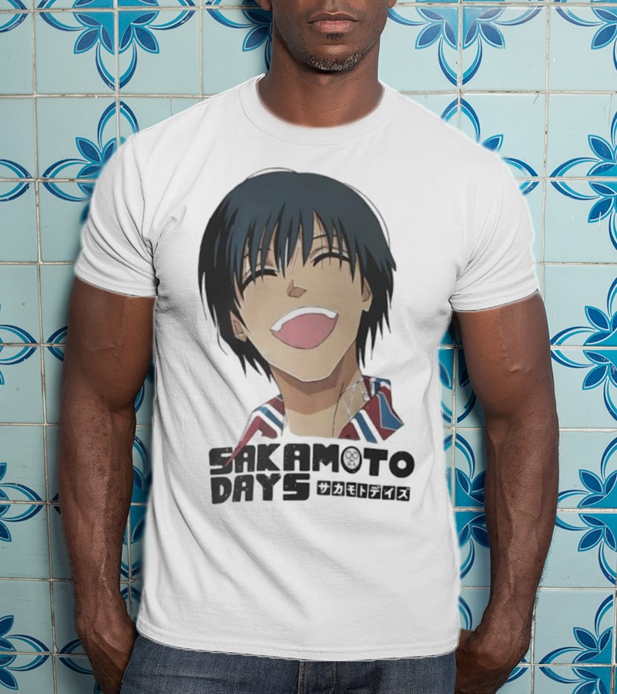 Sakamoto Days Yoichi Nagumo Anime Series Character Laughing Expression T-Shirt