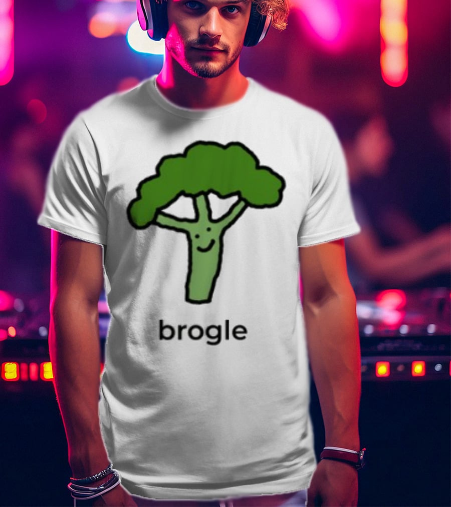 Dalesbits Brogle Happy Broccoli Pun T-Shirt