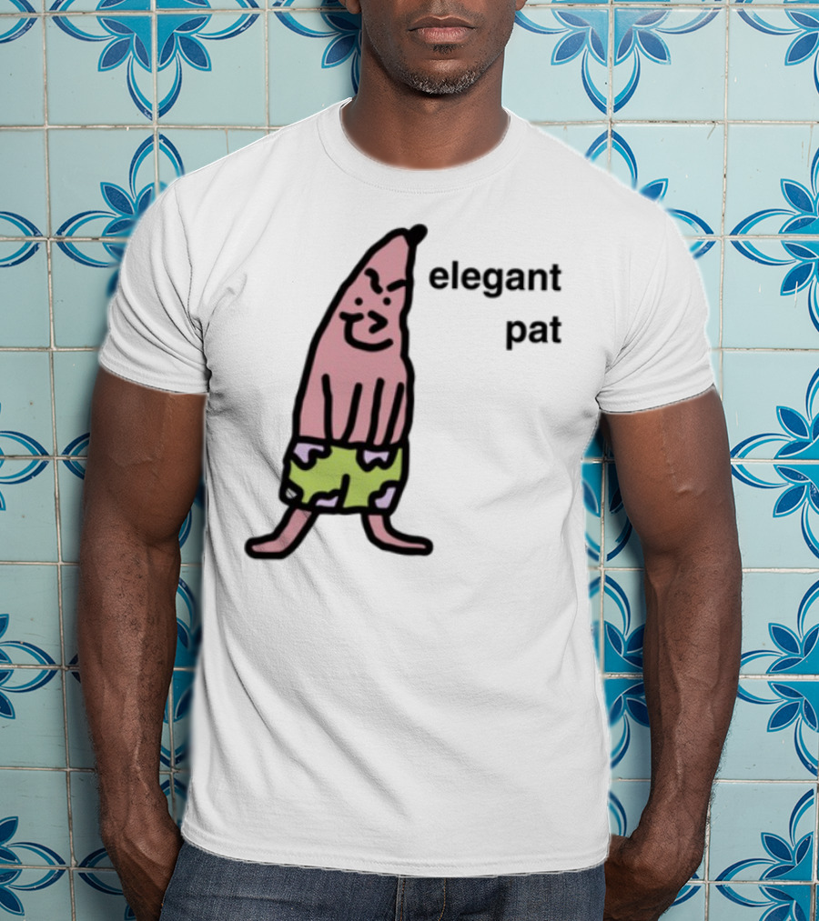 Elegant Pat Character Green Shorts Pose T-Shirt
