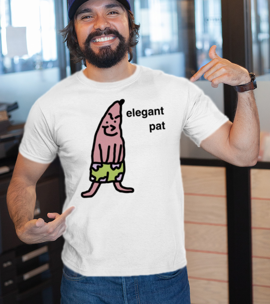 Elegant Pat Character Green Shorts Pose T-Shirt