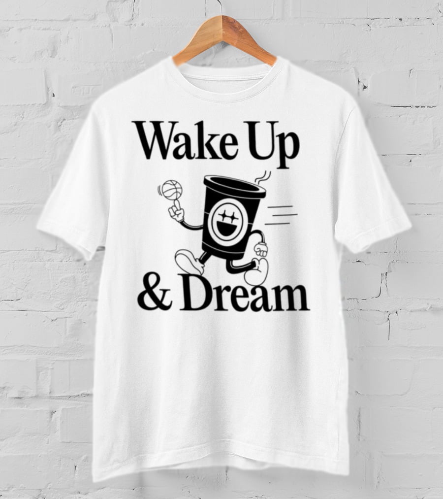 Enjoy Bigface Wake Up & Dream Coffee Cup Character T-Shirt