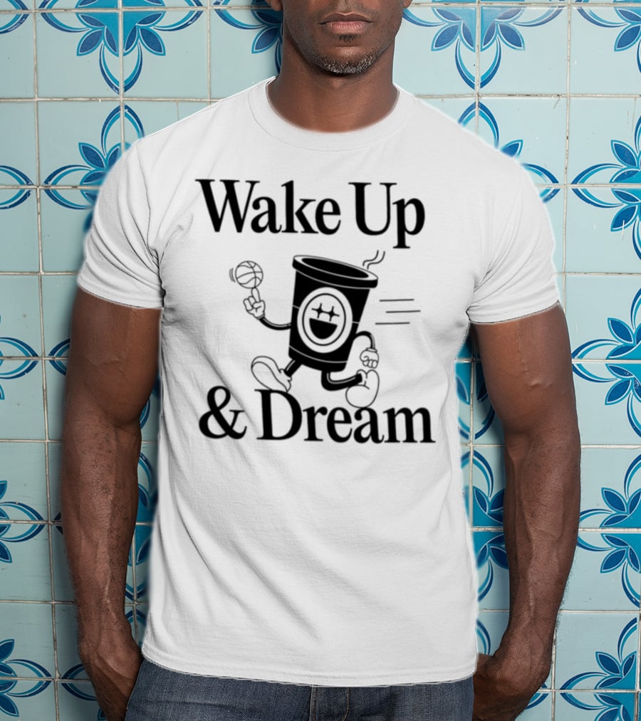 Enjoy Bigface Wake Up & Dream Coffee Cup Character T-Shirt