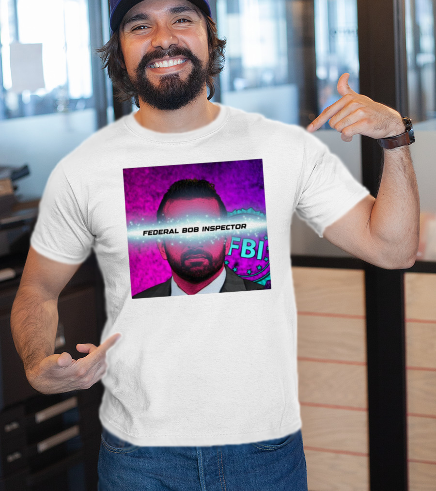 Federal Bob Inspector FBI Parody Pink Background T-Shirt