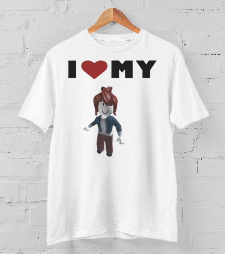 I Love My Rblx Gf Avatar Red Heart T-Shirt