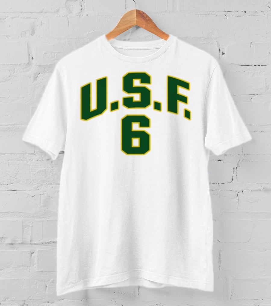 Kevin Garnett U.S.F 6 Basketball Number Retro Style T-Shirt