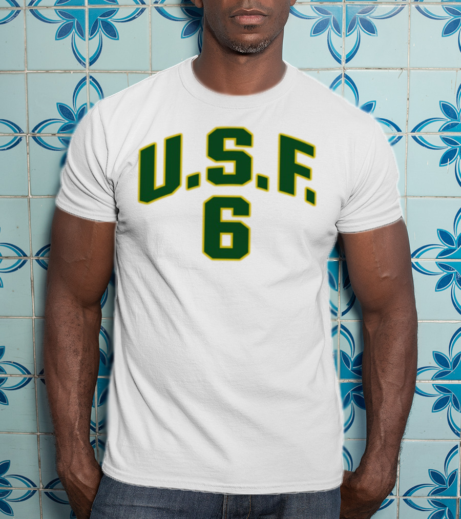 Kevin Garnett U.S.F 6 Basketball Number Retro Style T-Shirt