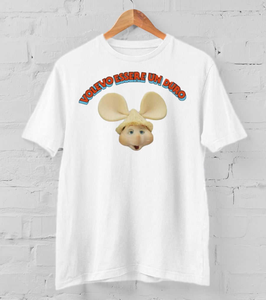 Volevo Essere Un Duro Topo Gigio Character Ears Hat T-Shirt