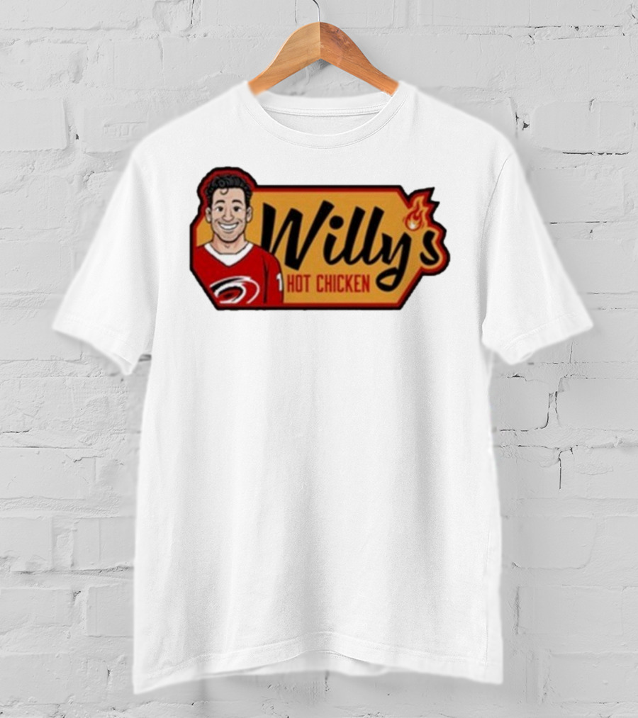 Carolina Hurricanes Willy's Hot Chicken Hockey Theme T-Shirt