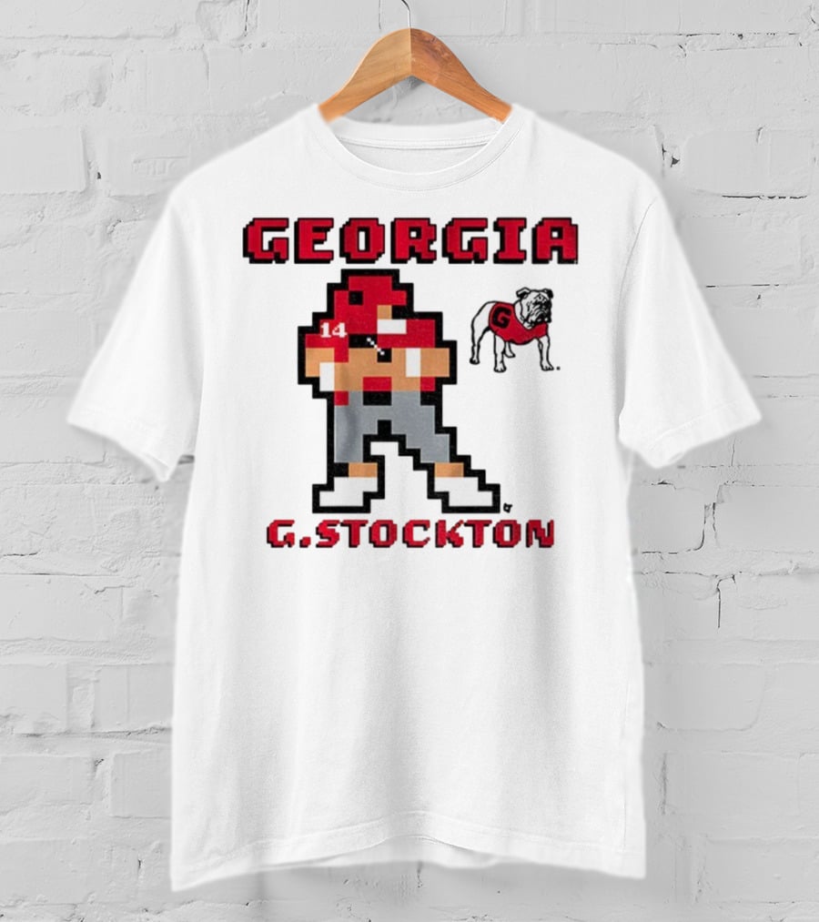 Gunner Stockton Georgia 8-Bit Retro Georgia Bulldogs G.Stockton 2025 T-Shirt