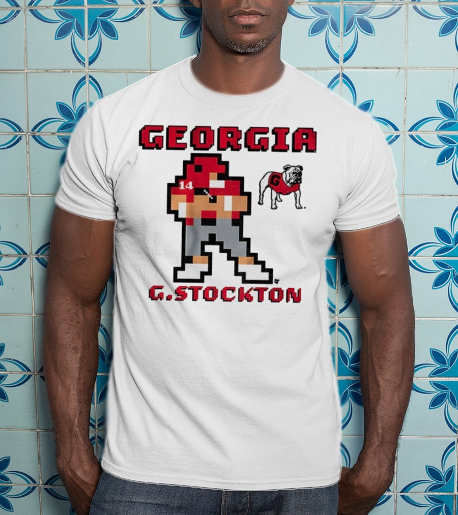 Gunner Stockton Georgia 8-Bit Retro Georgia Bulldogs G.Stockton 2025 T-Shirt