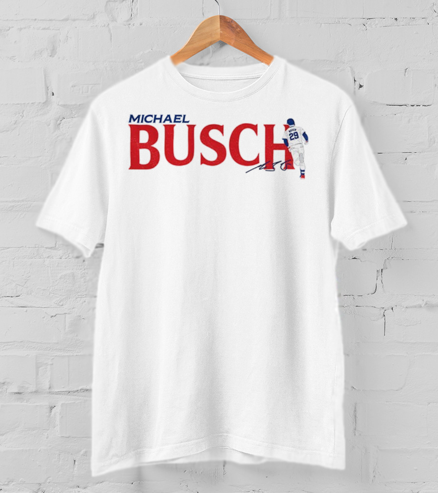 Michael Busch Chicago Cubs MLB Baseball Signature 29 T-Shirt
