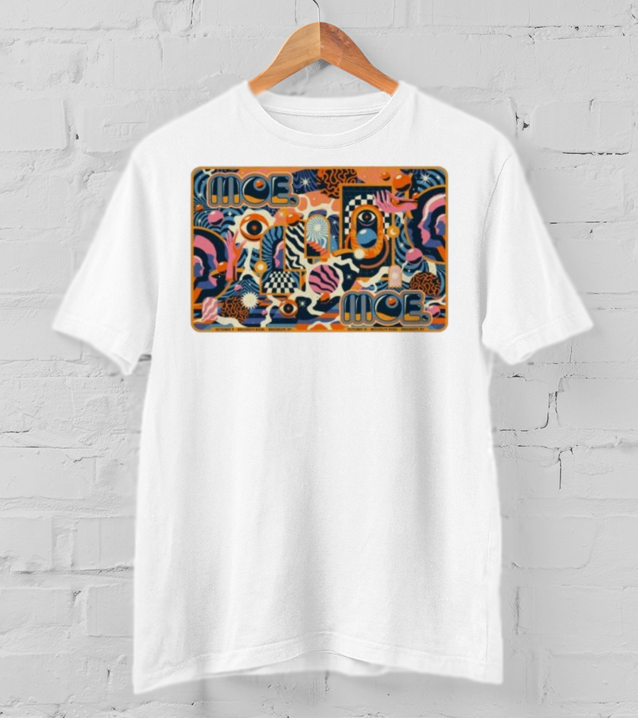 Moe. October 9-10 2025 Brooklyn Bowl NY Psychedelic Abstract Art T-Shirt