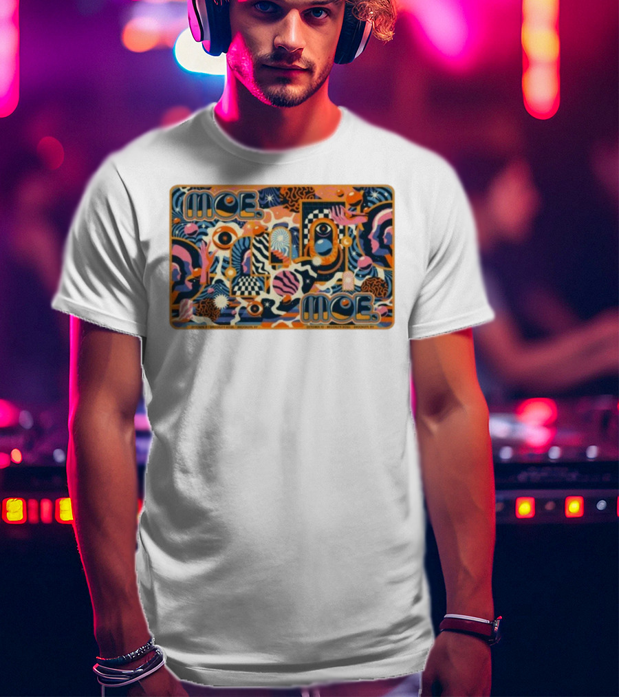 Moe. October 9-10 2025 Brooklyn Bowl NY Psychedelic Abstract Art T-Shirt