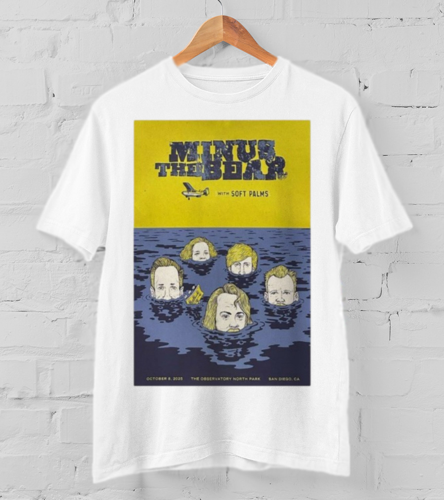 Minus The Bear With Soft Palms San Diego The Observatory North Park October 8 2025 T-Shirt