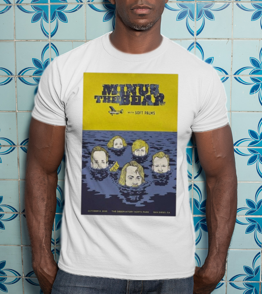 Minus The Bear With Soft Palms San Diego The Observatory North Park October 8 2025 T-Shirt