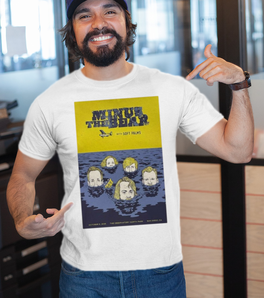 Minus The Bear With Soft Palms San Diego The Observatory North Park October 8 2025 T-Shirt