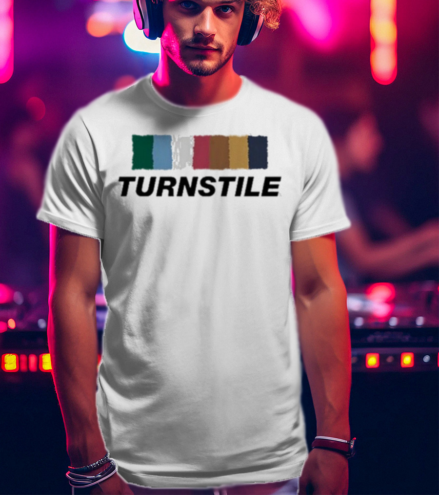 Turnstile Color Wall Palette Vibrant Stripes T-Shirt