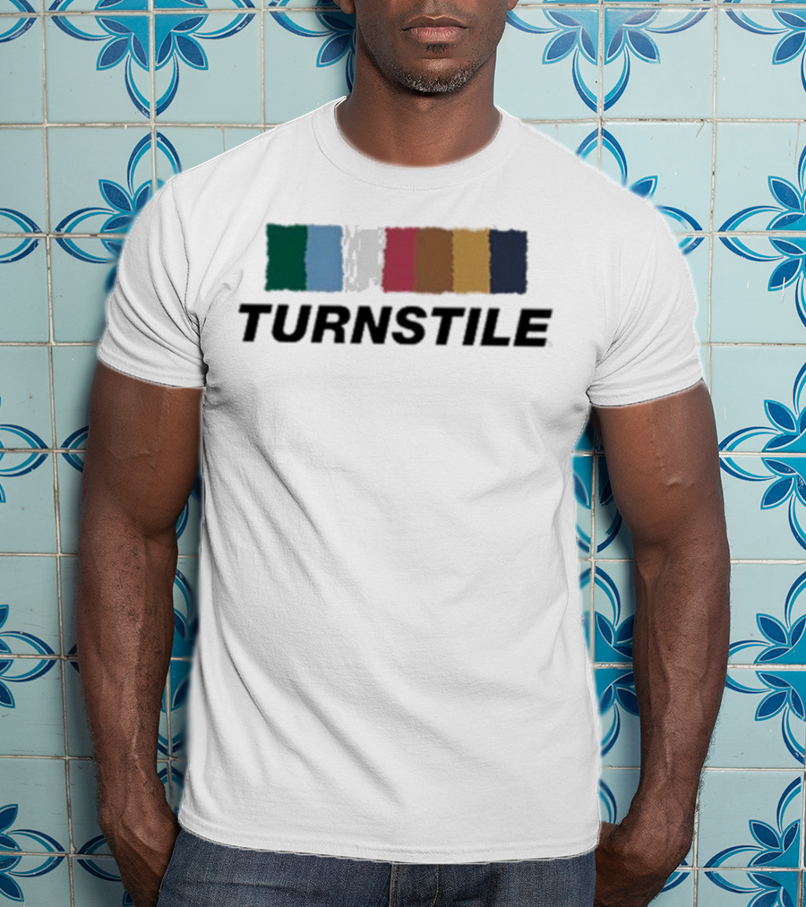 Turnstile Color Wall Palette Vibrant Stripes T-Shirt