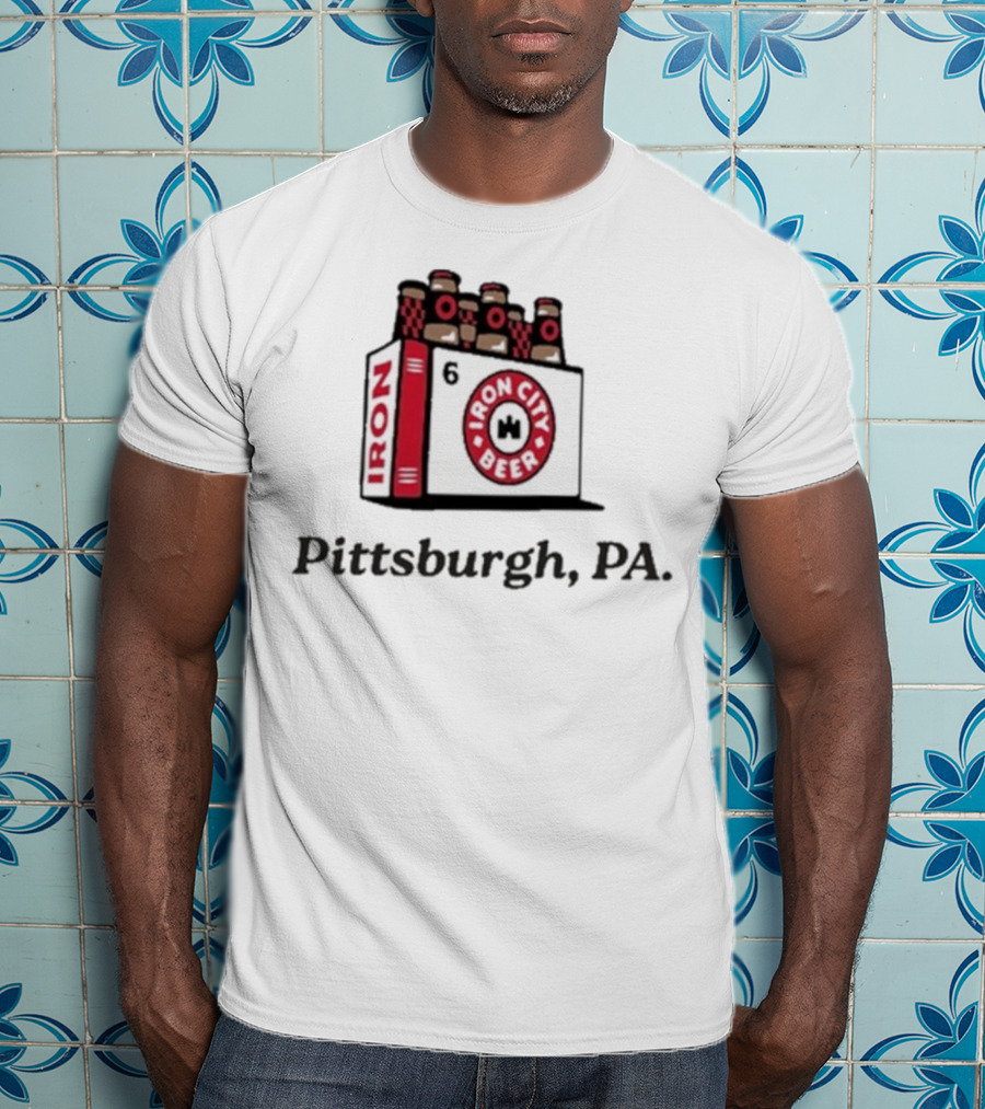 Pittsburgh PA Iron City Beer 6 Pack T-Shirt