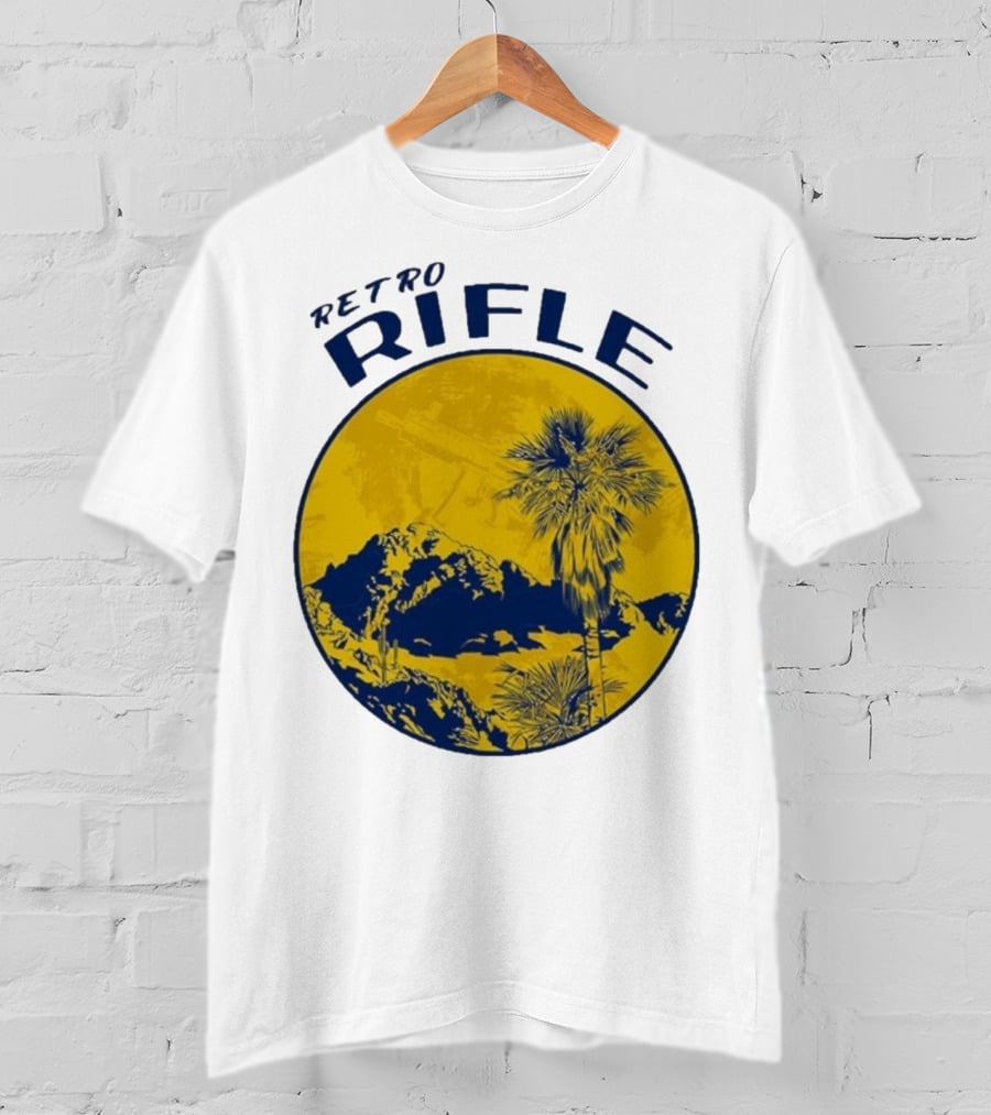 Retro Rifle Desert Oasis Lethal Protector Vintage Style T-Shirt