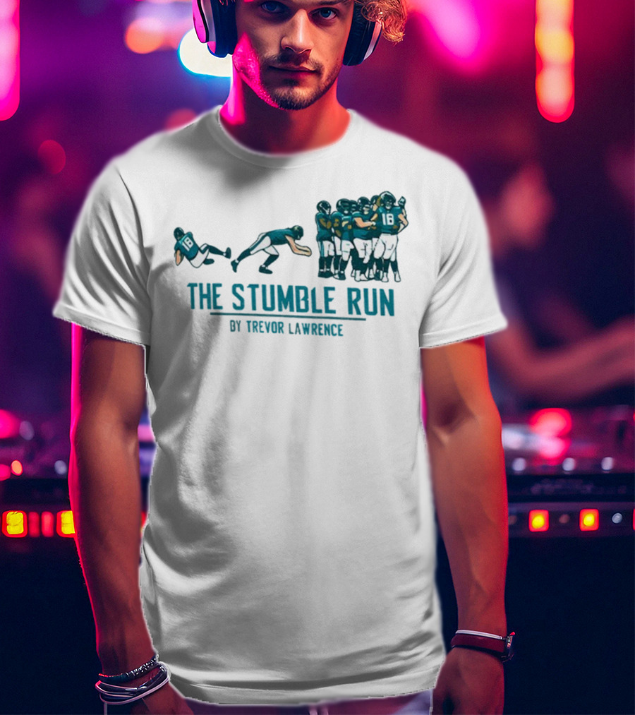 The Stumble Run By Trevor Lawrence Jacksonville Jaguars Football 2025 T-Shirt