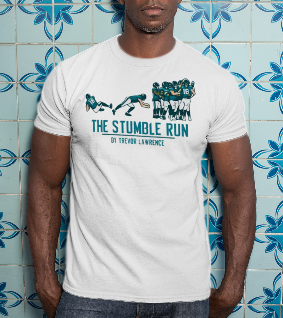 The Stumble Run By Trevor Lawrence Jacksonville Jaguars Football 2025 T-Shirt