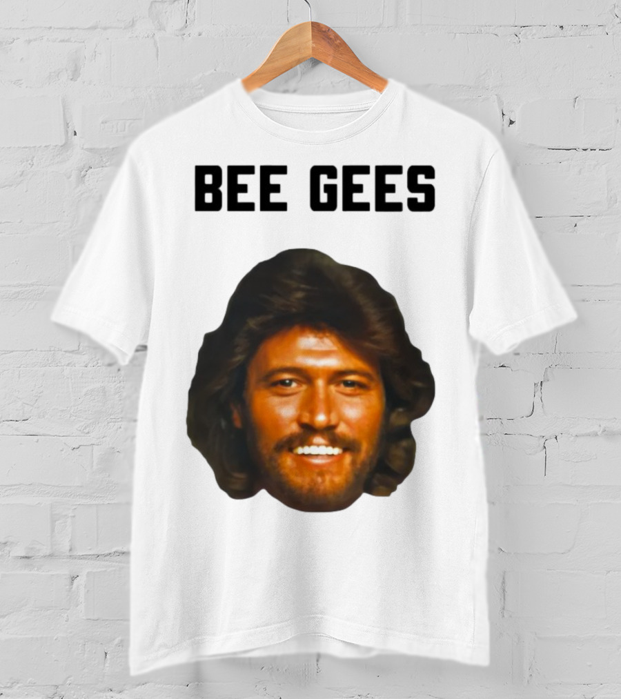 Barry Gibb Bee Gees Iconic Face Retro 70s Style T-Shirt