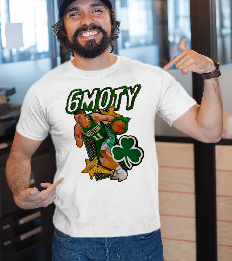6Moty Boston Celtics Basketball Player Clover Stars T-Shirt