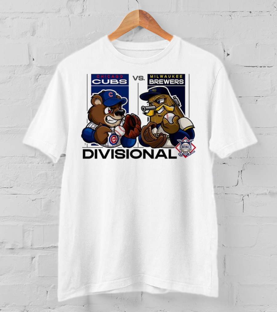Chicago Cubs Vs Milwaukee Brewers 2025 National League Divisional Series Mascot Showdown T-Shirt
